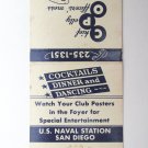 US Naval Station San Diego - California 30 Strike Military Matchbook Match Cover
