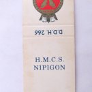 HMCS Nipigon DDH-266 Canadian Navy Ship 20 Strike Military Matchbook Match Cover