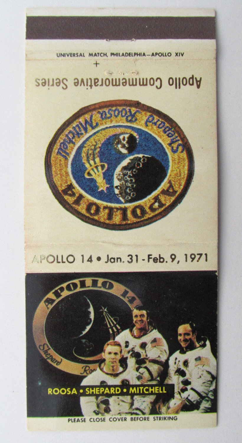 Apollo 14 Shepard Roosa Mitchell Commemorative Series  30 Strike Matchbook Cover