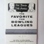 The Bowler - Fargo, North Dakota Bowling 20 Strike Matchbook Cover ND Restaurant