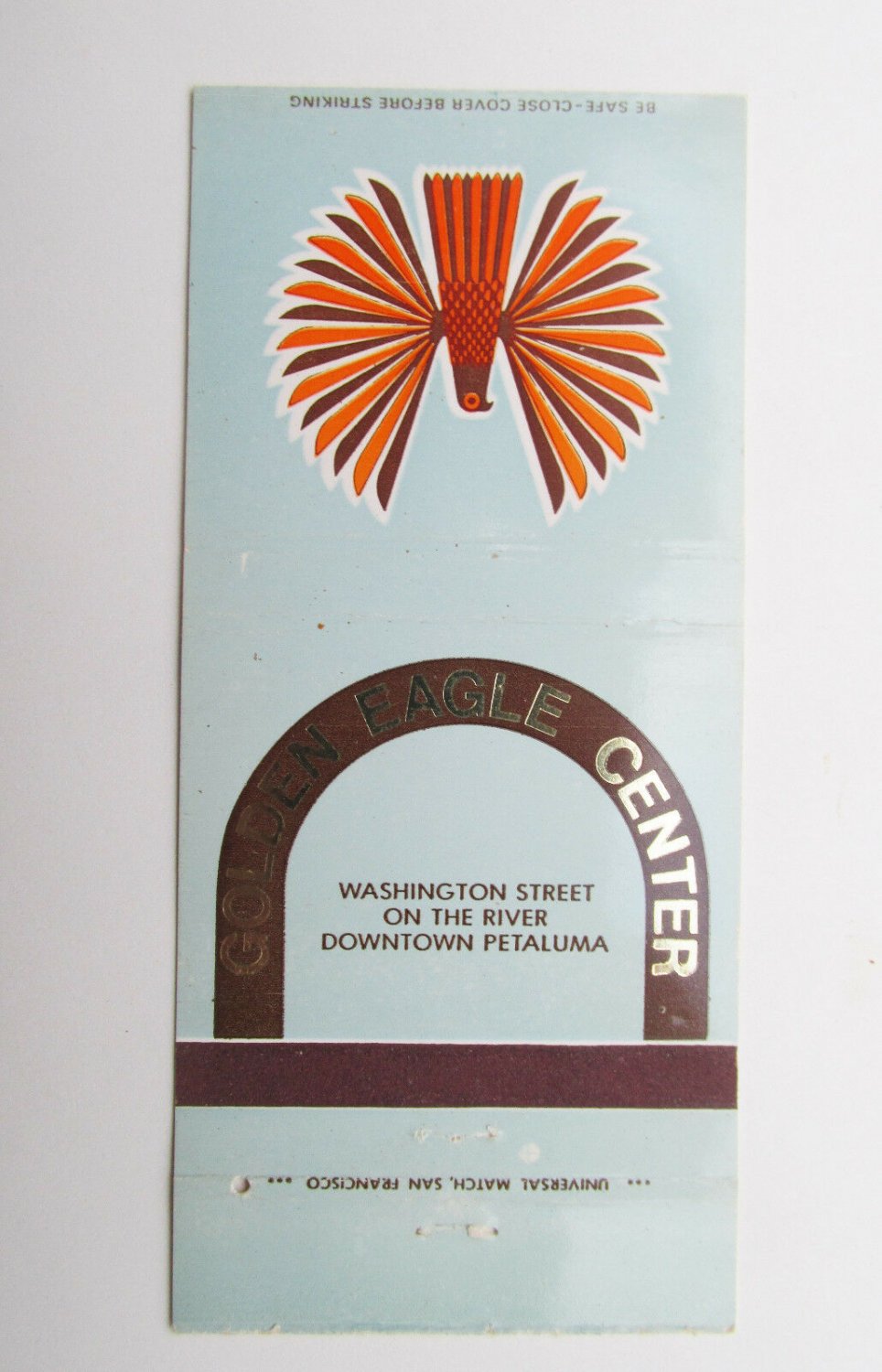 Golden Eagle Center - Downtown Petaluma California 30 Strike Matchbook Cover CA