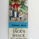 Jack's Shack - Bartlesville, Oklahoma Restaurant 20 Strike Matchbook Match Cover
