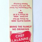 Chef Lalanne Kitchen - N. Platte / McCook, Nebraska Restaurant Matchbook Cover