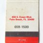 Charley's Crab - Palm Beach, Florida Restaurant 20 Strike Matchbook Cover FL