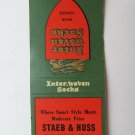 Staeb & Huss - Ann Arbor, Michigan 20 Strike Matchbook Cover Inter-Woven Socks Staeb & Huss - Ann Arbor, Michigan 20 Strike Matchbook Cover Inter-Woven Socks