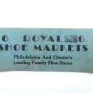 Royal Shoe Markets - Philadelphia & Chester, Pennsylvania 20FS Matchbook Cover Royal Shoe Markets - Philadelphia & Chester, Pennsylvania 20FS Matchbook Cover
