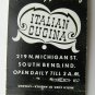 The Volcano Restaurant - South Bend, Indiana 20 Strike Matchbook Match Cover IN