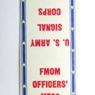 US Army Signal Corps Fort Monmouth New Jersey 20 Strike Military Matchbook Cover US Army Signal Corps Fort Monmouth New Jersey 20 Strike Military Matchbook Cover