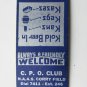 NAAS Corry Field (Florida) CPO Club 20 Strike US Military Matchbook Cover Navy