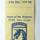 Fort Bragg North Carolina XVIII Airborne Corps 20Strike Military Matchbook Cover Fort Bragg North Carolina XVIII Airborne Corps 20Strike Military Matchbook Cover