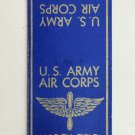 March Field - California US Army Air Corps 20 Strike Military Matchbook Cover CA