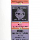 Briggs Service Station - Neelsville, Maryland 20 Strike Matchbook Cover Shell MD