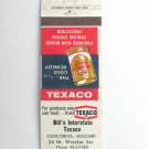 Bill's Interstate Texaco - Concordia, Missouri Service Station Matchbook Cover