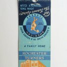 Rochester Turners - Rochester, New York Club 20 Strike Matchbook Cover NY Lion