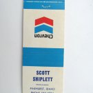 Scott Shiplett - Pinehurst, Idaho Chevron Service Station 20FS Matchbook Cover