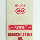 Bearce Carter Oil Company - Caribou, Maine Esso Station Matchbook Cover Service