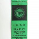 Homuth's Gulf Service Station - Brockport, New York 20 Strike Matchbook Cover NY