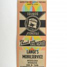 Lange's Mobilservice Cheyenne, Wyoming Mobilgas Matchbook Cover Service Station