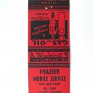 Frazier Mobile Service - Virginia Gas/Oil Station 20 Strike Matchbook Cover VA