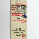 Hill Top Court Service Station - Walsenburg, Colorado Matchbook Cover Marfak CO