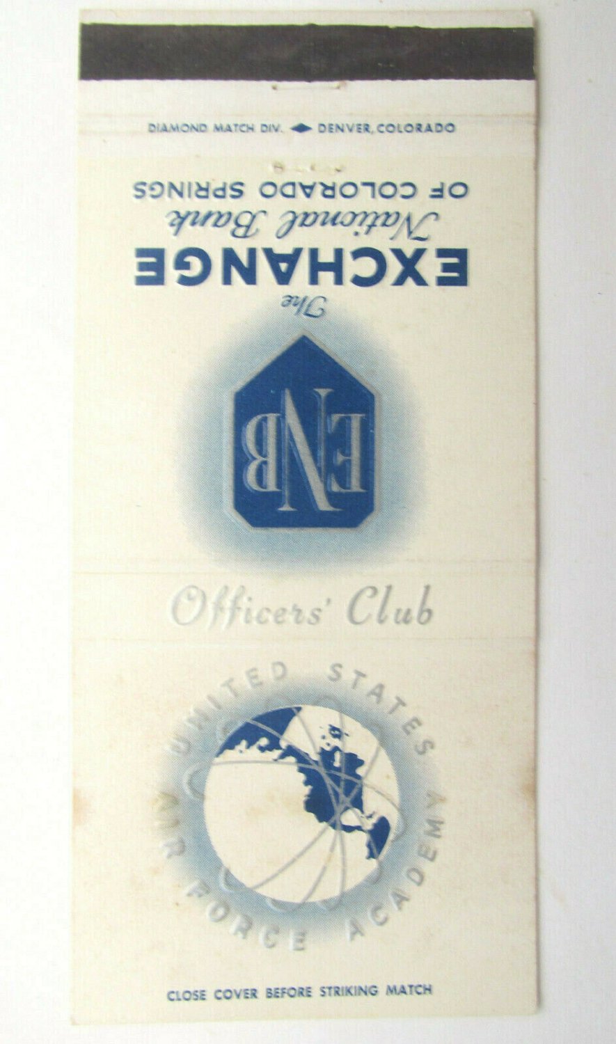 United States Air Force Academy - Colorado 30 Strike Military Matchbook Cover CO