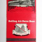 Bolling Air Force Base - Washington, DC 30 Strike Military Matchbook Cover Wing