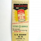 R.M. Sassaman Oil Co. - Lewistown, Pennsylvania Service Station Matchbook Cover
