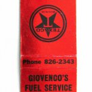 Giovenco's Fuel Service - Palmerton, Pennsylvania Texaco 20FS Matchbook Cover PA