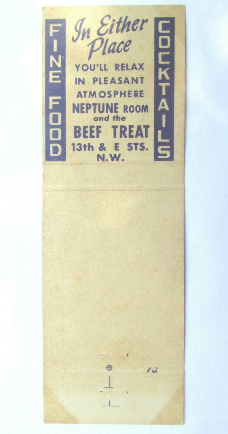 Neptune Room of the Earl Restaurant Washington, DC 20 Strike