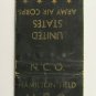 Hamilton Field US Army Air Corps - California 20 Strike Military Matchbook Cover