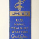 Great Lakes Illinois US Naval Training Station 20Strike Military Matchbook Cover