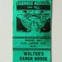 Walter's Ranch House - Port Huron, Michigan Restaurant 20 Strike Matchbook Cover