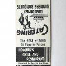 Howard's Grill & Restaurant - Longmont, Colorado Restaurant 20FS Matchbook Cover