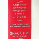 Snack Time - Elk Grove Village, Illinois Restaurant 20 Strike Matchbook Cover IL Snack Time - Elk Grove Village, Illinois Restaurant 20 Strike Matchbook Cover IL