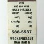 Wachapreague Raw Bar & Restaurant - Silver Spring, Maryland 20RS Matchbook Cover