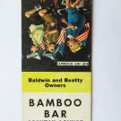 Bamboo Bar - Muskegon, Michigan Cocktail Lounge 20FS Matchbook Cover Patriotic Bamboo Bar - Muskegon, Michigan Cocktail Lounge 20FS Matchbook Cover Patriotic