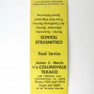 Collinsville Texaco - Virginia Service Station 20 Strike Matchbook Cover VA