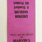 Marvin's Service Station - Camp Deming, New Mexico Chevron Gas Matchbook Cover