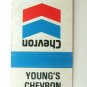 Young's Chevron - Tok, Alaska Service Station Matchbook Cover Motel, Cafeteria