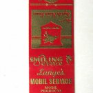 Lange's Mobil Service - Cheyenne, Wyoming Mobil Station Matchbook Cover WY