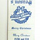 Clem and Flo Gulf Service Station - Christmas, Florida Matchbook Cover FL