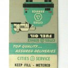 Villa Park Coal - Illinois Cities Service Fuel Oil 20 Strike Matchbook Cover IL