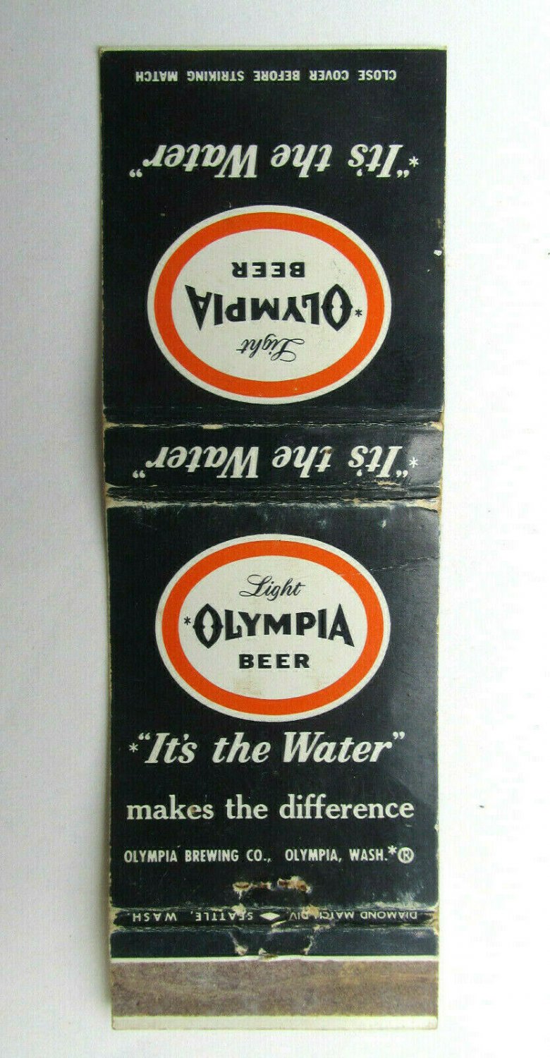 Light Olympia Beer - Brewing Co. Olympia, Washington 20 Strike Matchbook Cover