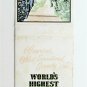 World's Highest Bridge - Royal Gorge, Colorado 20 Strike Matchbook Cover CO
