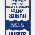 Hunter Mt - Hunter, NY - New York Ski 20 Strike Matchbook Cover Summer Festival Hunter Mt - Hunter, NY - New York Ski 20 Strike Matchbook Cover Summer Festival