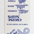 Lake George Steamboat Co. - New York 20 Strike Matchbook Cover Cruise Ships NY