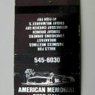 American Memorial Serb Hall - Wisconsin 30 Strike Matchbook Cover