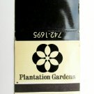 Plantation Gardens - Poipu Beach, Kauai, Hawaii 30 Strike Matchbook Cover 1975
