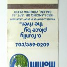 Willow River Family Community - Salem, Virginia 30RS Matchbook Cover Apartments