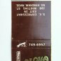 Aloha - S Hingham, Massachusetts Polynesian Restaurant 20 Strike Matchbook Cover